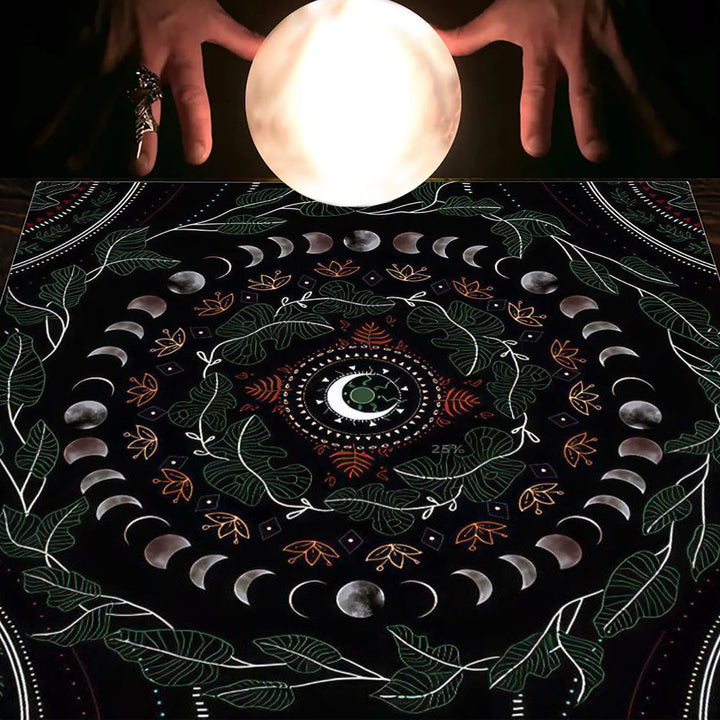 Olivenorma Astrology Flowers Moon & Sun Cloth Tarot Tablecloth - Moon&Plants #2 - 75cm*75cm - image 22