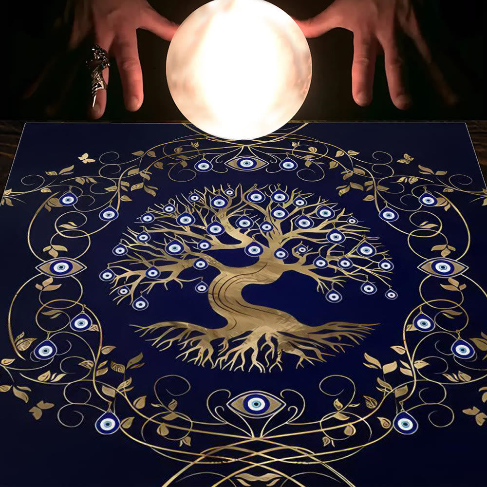 Olivenorma Astrology Flowers Moon & Sun Cloth Tarot Tablecloth - Tree of Life #4 - 75cm*75cm - image 9