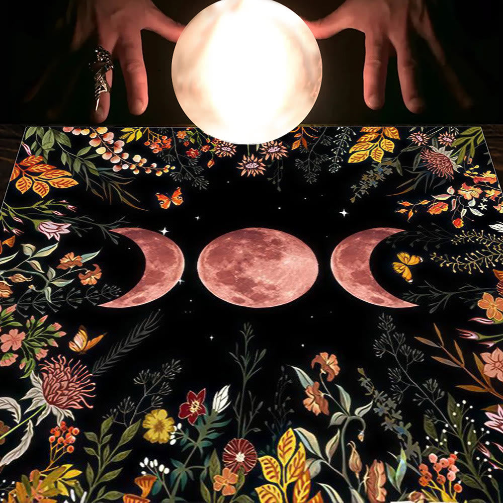Olivenorma Astrology Flowers Moon & Sun Cloth Tarot Tablecloth - Moon&Flower #2 - 75cm*75cm - image 23