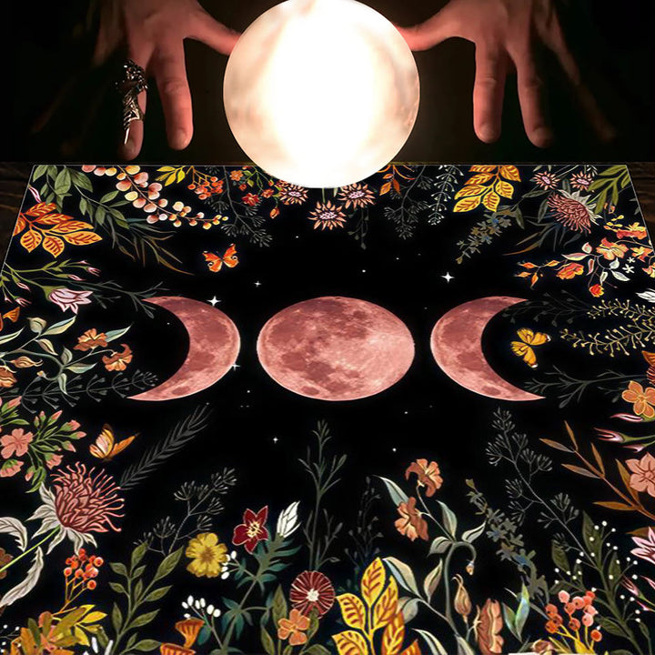 Olivenorma Astrology Flowers Moon & Sun Cloth Tarot Tablecloth - Moon&Flower #2 - 75cm*75cm - image 23