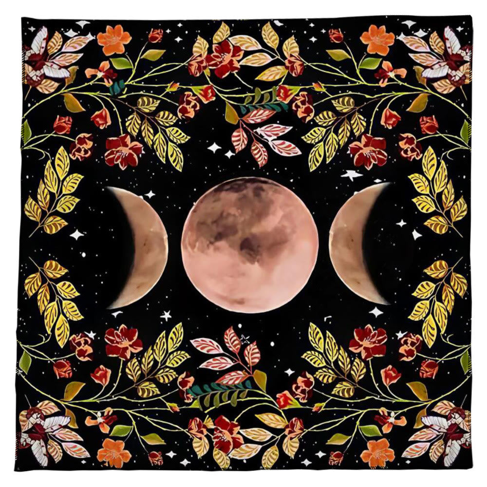 Olivenorma Astrology Flowers Moon & Sun Cloth Tarot Tablecloth - image 1