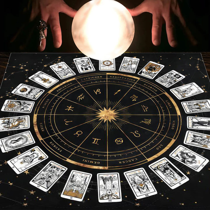 Olivenorma Astrology Flowers Moon & Sun Cloth Tarot Tablecloth - Zodiac #3 - 75cm*75cm - image 17