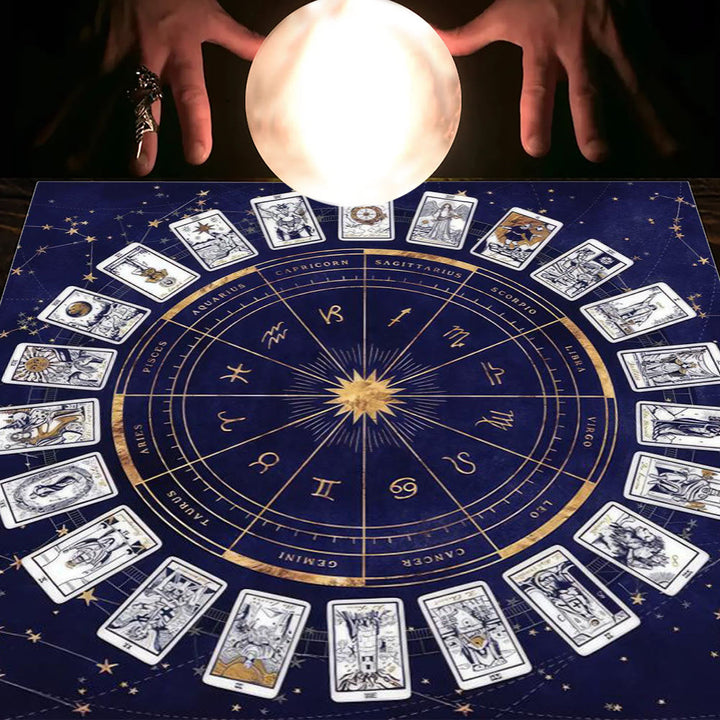 Olivenorma Astrology Flowers Moon & Sun Cloth Tarot Tablecloth - Zodiac #2 - 75cm*75cm - image 16