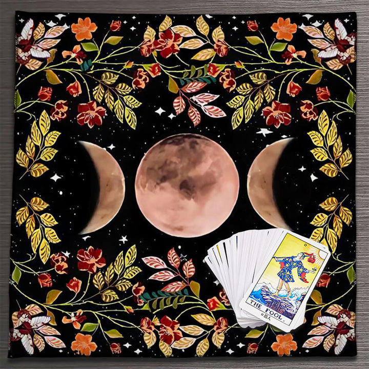 Olivenorma Astrology Flowers Moon & Sun Cloth Tarot Tablecloth - image 3
