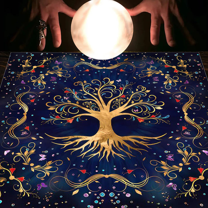 Olivenorma Astrology Flowers Moon & Sun Cloth Tarot Tablecloth - Tree of Life #3 - 75cm*75cm - image 8