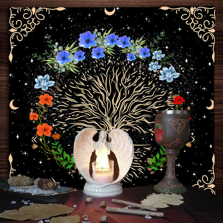 Olivenorma Tree of Life Altar Cloth Tapestry Tarot Tablecloth - Tree of Life #1 - 75cm*75cm - image 0