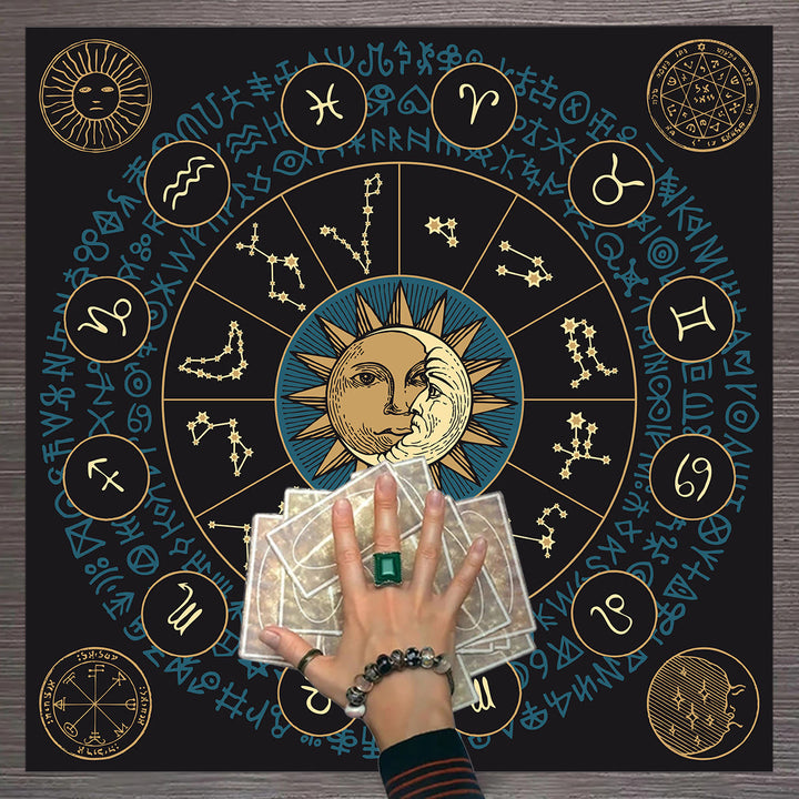 Olivenorma Tree of Life Altar Cloth Tapestry Tarot Tablecloth - Zodiac #7 - 75cm*75cm - image 13