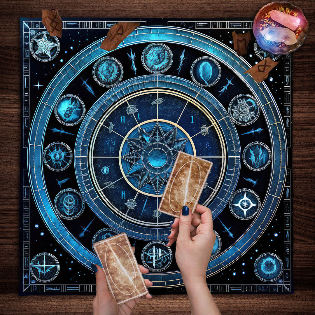 Olivenorma Tree of Life Altar Cloth Tapestry Tarot Tablecloth - Zodiac #1 - 75cm*75cm - image 6