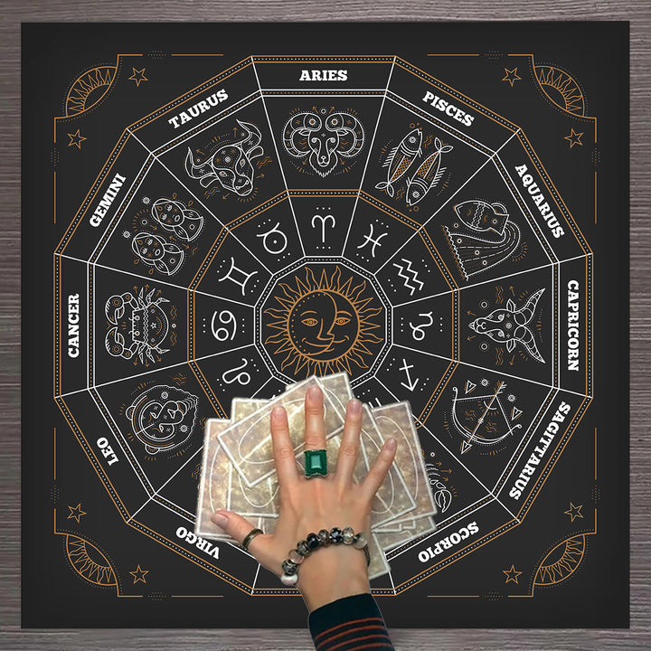 Olivenorma Tree of Life Altar Cloth Tapestry Tarot Tablecloth - Zodiac #3 - 75cm*75cm - image 9