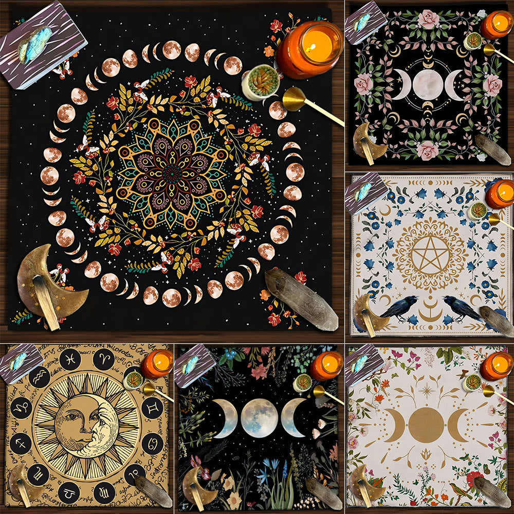 Olivenorma Mandala Moon Phase Divination Tarot Tablecloth - image 1