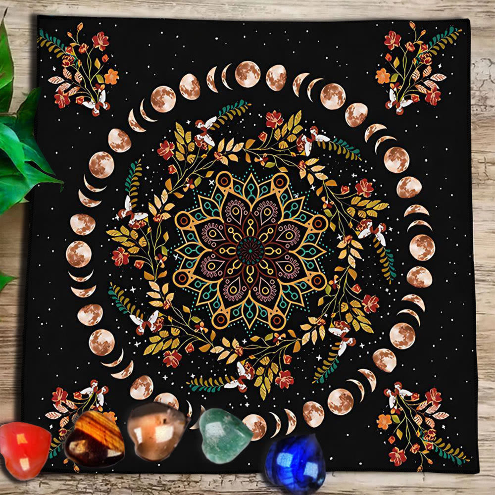Olivenorma Mandala Moon Phase Divination Tarot Tablecloth - Mandala #1 - 75cm*75cm - image 0