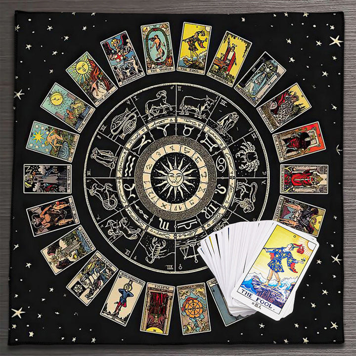 Olivenorma Mandala Moon Phase Divination Tarot Tablecloth - Zodiac #6 - 75cm*75cm - image 12