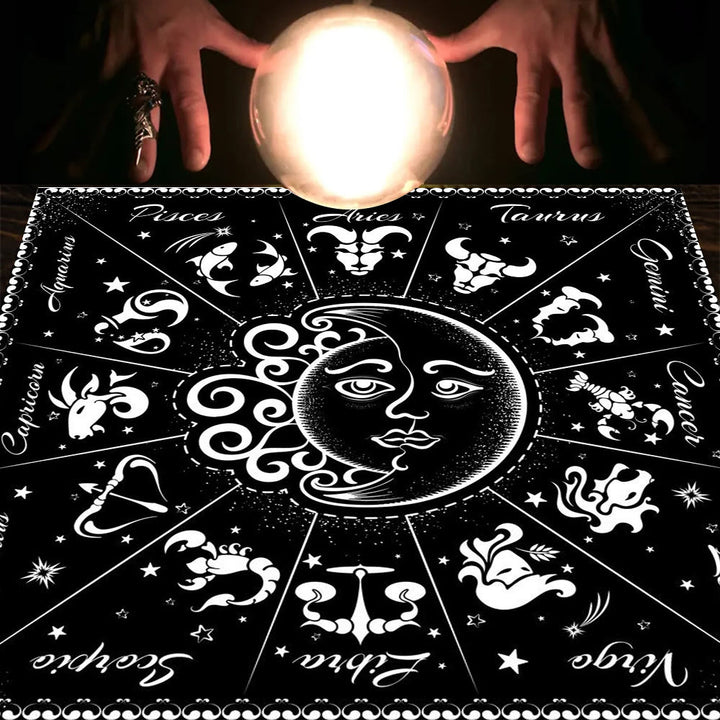 Olivenorma Mandala Moon Phase Divination Tarot Tablecloth - Zodiac #5 - 75cm*75cm - image 11