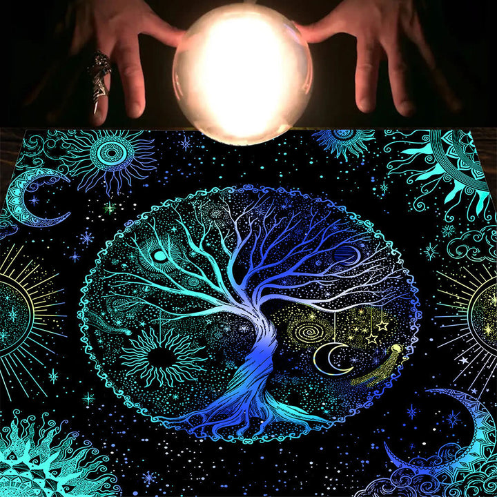 Olivenorma Mandala Moon Phase Divination Tarot Tablecloth - Tree of Life #1 - 75cm*75cm - image 15