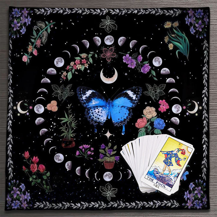 Olivenorma Mandala Moon Phase Divination Tarot Tablecloth - Butterfly&MoonPhase #3 - 75cm*75cm - image 29