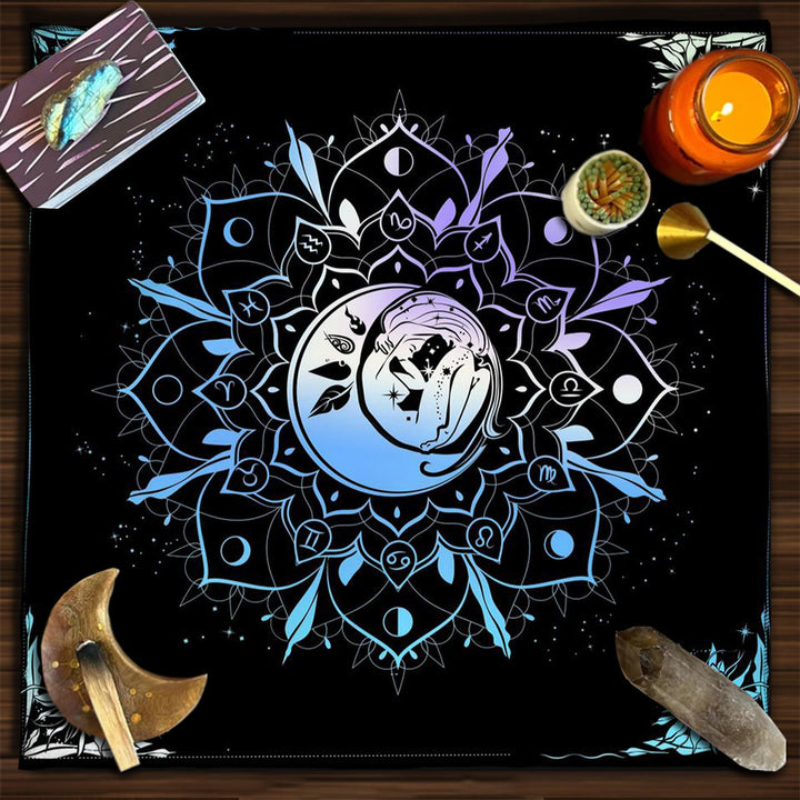 Olivenorma Mandala Moon Phase Divination Tarot Tablecloth - Mandala #4 - 75cm*75cm - image 6