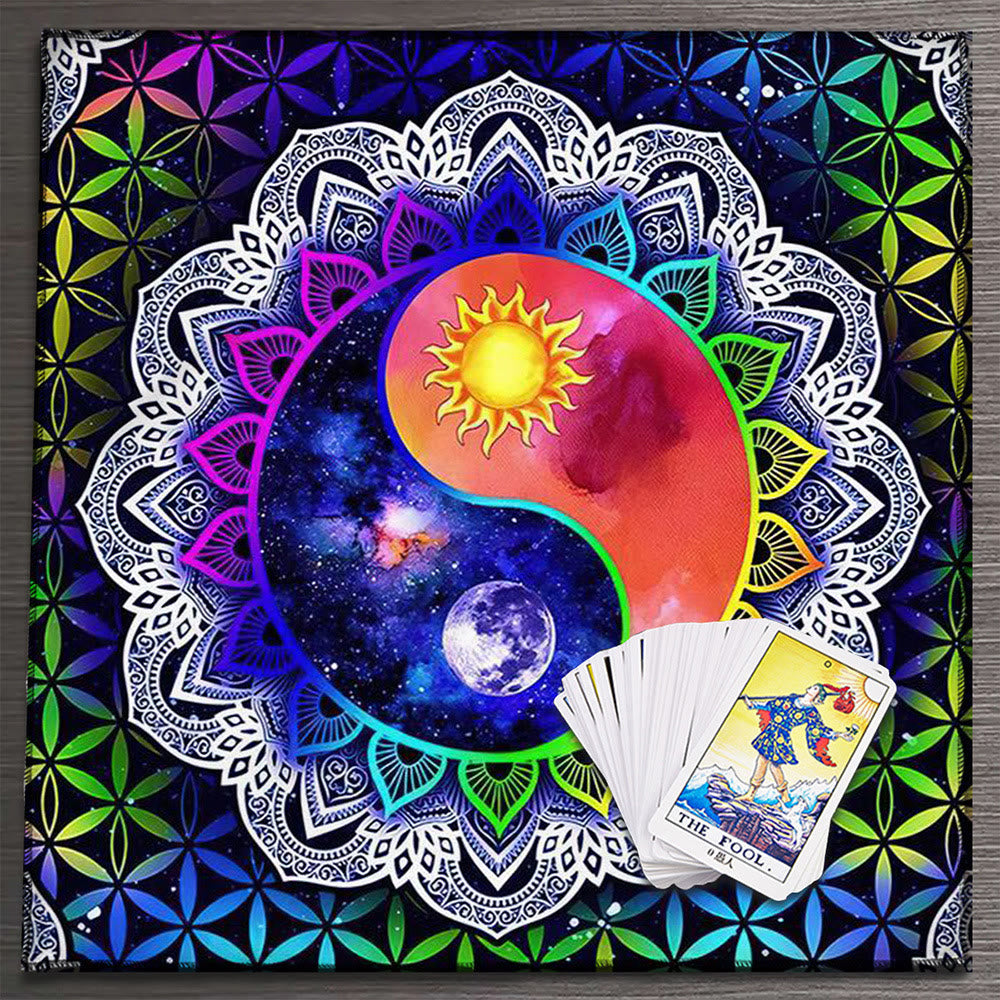Olivenorma Mandala Moon Phase Divination Tarot Tablecloth - Mandala #3 - 75cm*75cm - image 5