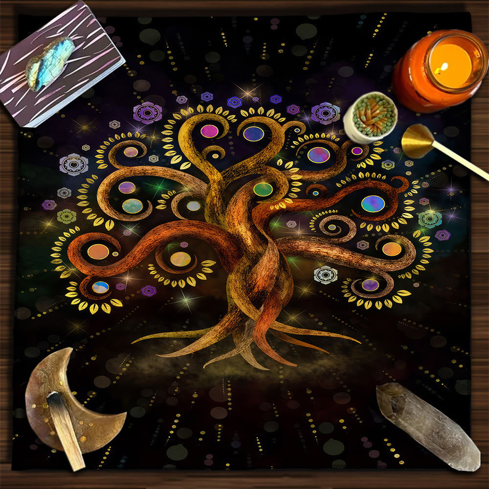 Olivenorma Yggdrasil Sacred Tree Mysterious Tarot Tablecloth - Yggdrasil #2 - 75cm*75cm - image 1