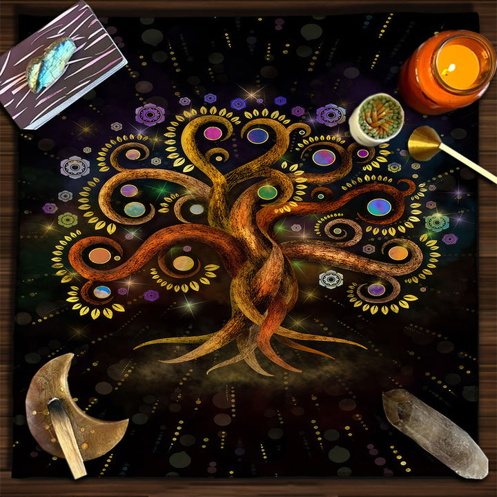 Olivenorma Yggdrasil Sacred Tree Mysterious Tarot Tablecloth - Yggdrasil #2 - 75cm*75cm - image 1