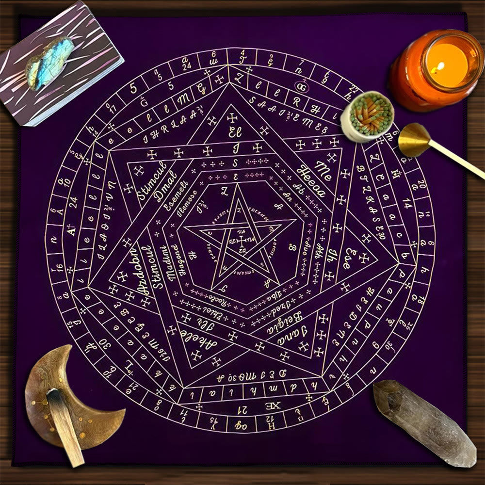 Olivenorma Yggdrasil Sacred Tree Mysterious Tarot Tablecloth - Magic Circle #1 - 75cm*75cm - image 13