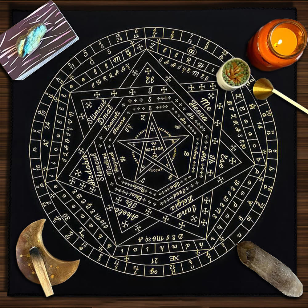 Olivenorma Yggdrasil Sacred Tree Mysterious Tarot Tablecloth - Magic Circle #2 - 75cm*75cm - image 14