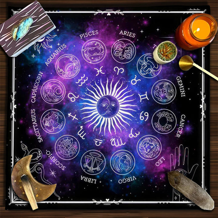 Olivenorma Yggdrasil Sacred Tree Mysterious Tarot Tablecloth - Zodiac #1 - 75cm*75cm - image 16