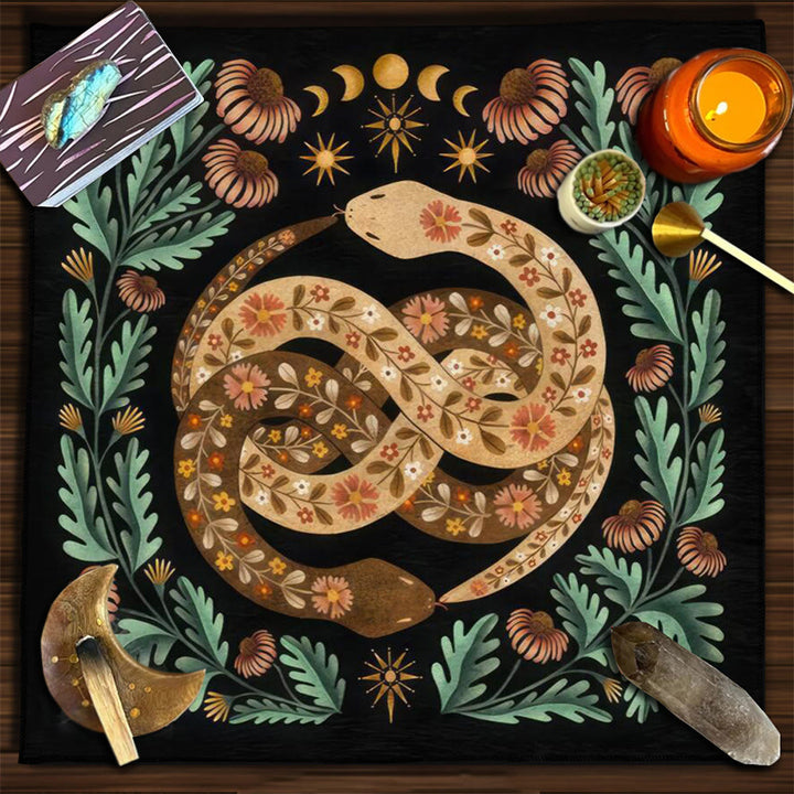Olivenorma Yggdrasil Sacred Tree Mysterious Tarot Tablecloth - Snake #2 - 75cm*75cm - image 9