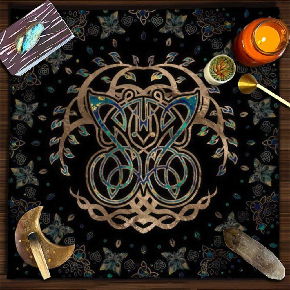 Olivenorma Yggdrasil Sacred Tree Mysterious Tarot Tablecloth - Yggdrasil #1 - 75cm*75cm - image 0
