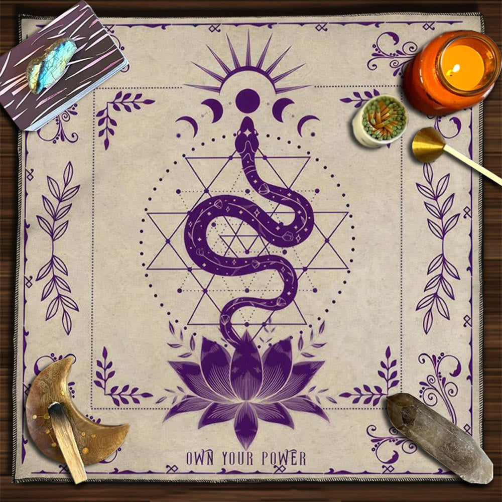 Olivenorma Yggdrasil Sacred Tree Mysterious Tarot Tablecloth - Snake #4 - 75cm*75cm - image 11