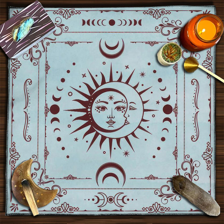 Olivenorma Yggdrasil Sacred Tree Mysterious Tarot Tablecloth - Moon&Sun #2 - 75cm*75cm - image 21