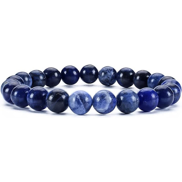 Olivenorma 8mm Natural Stone Beaded Women Men Bracelet - Sodalite - image 19