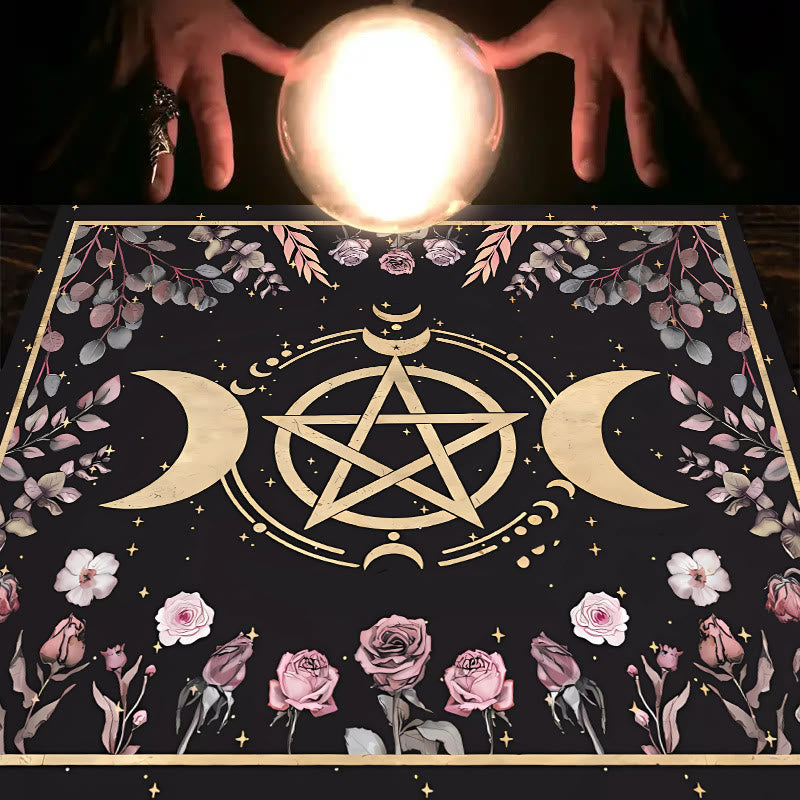 Olivenorma Triple Goddess Moon Symbol Divination Tarot Tablecloth - Triple Goddess #5 - 75cm*75cm - image 11