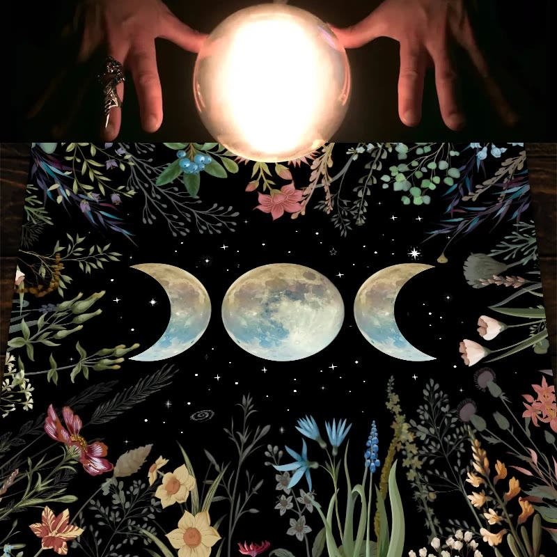 Olivenorma Triple Goddess Moon Symbol Divination Tarot Tablecloth - image 4