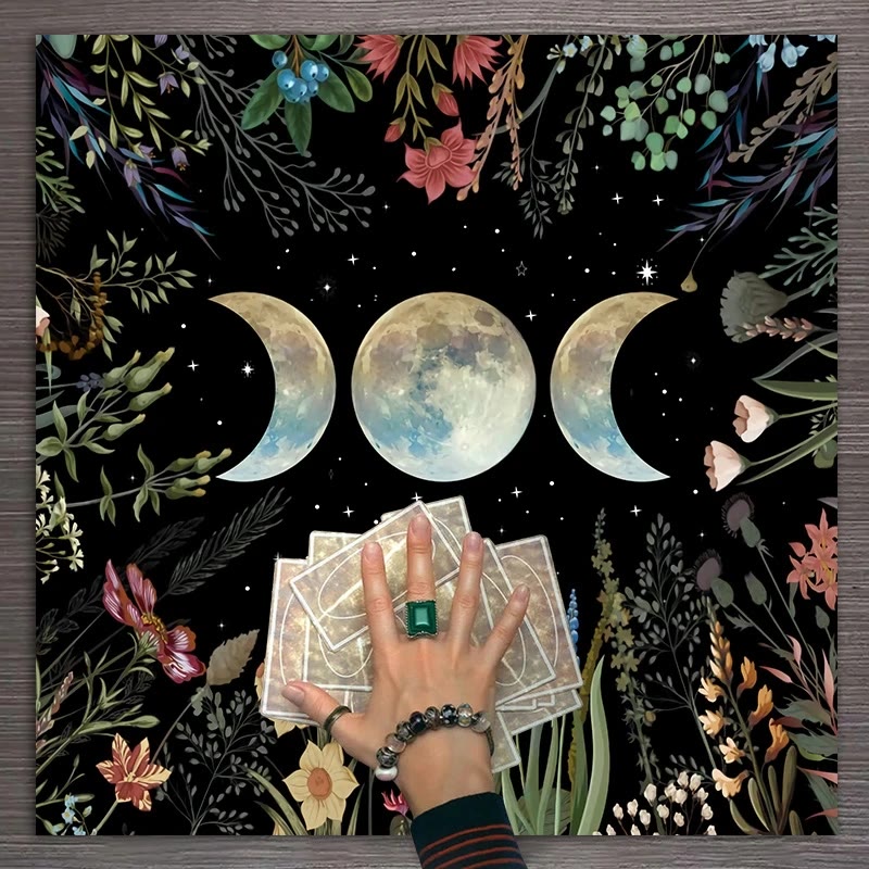 Olivenorma Triple Goddess Moon Symbol Divination Tarot Tablecloth - image 3
