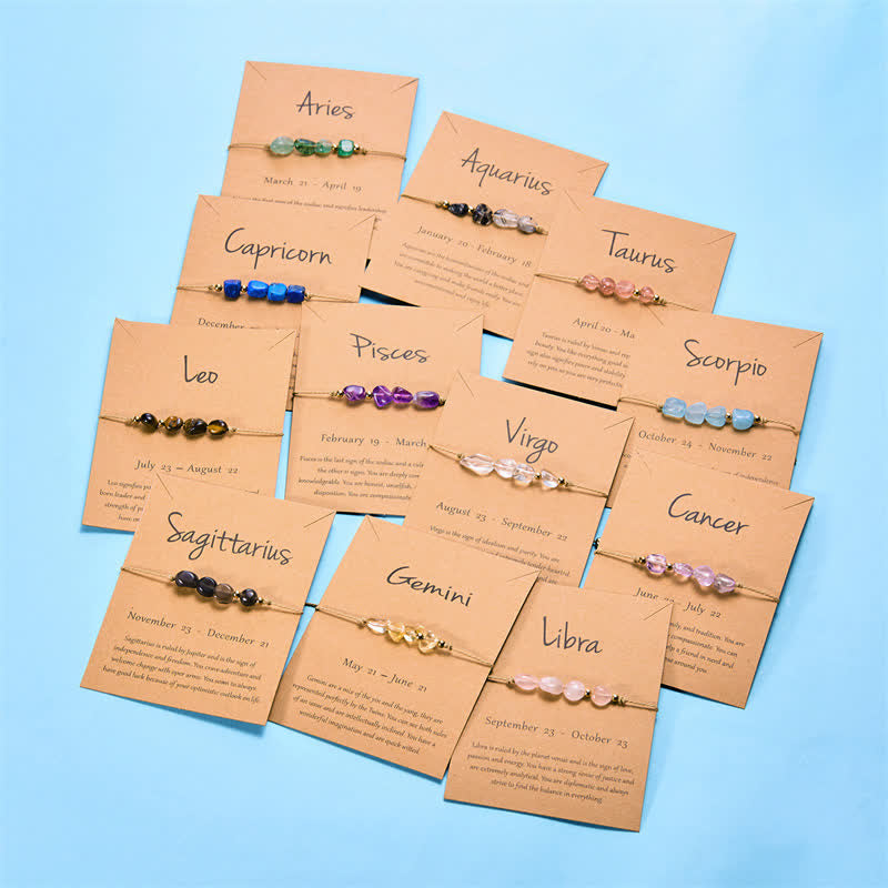 Olivenorma Irregular Stone Beaded Adjustable Astrological Signs Bracelet - image 25