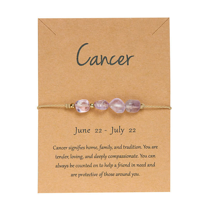 Olivenorma Irregular Stone Beaded Adjustable Astrological Signs Bracelet - Cancer & Lepidolite - image 7