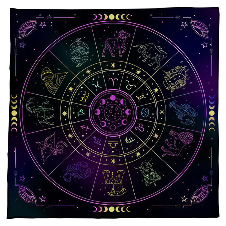 Olivenorma Constellations Zodiac Signs Divination Tarot Tablecloth - image 1