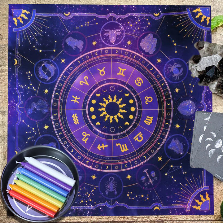Olivenorma Constellations Zodiac Signs Divination Tarot Tablecloth - image 8