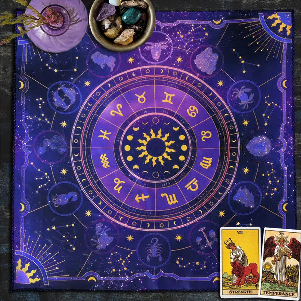 Olivenorma Constellations Zodiac Signs Divination Tarot Tablecloth - Zodiac #2 - 75cm*75cm - image 5