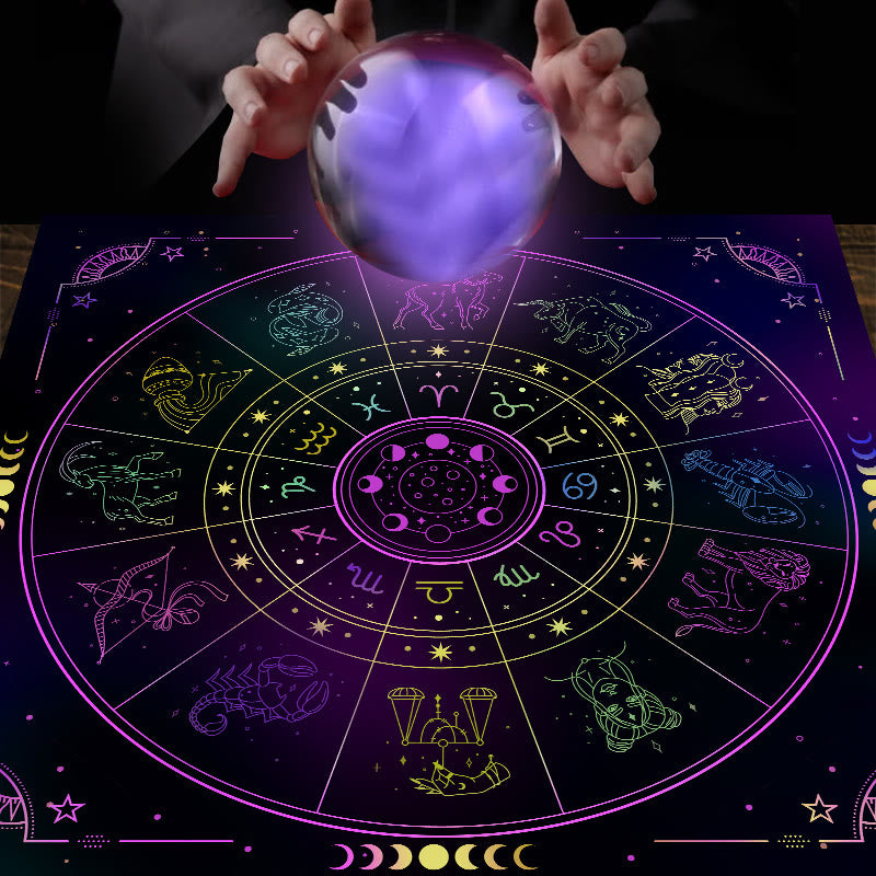 Olivenorma Constellations Zodiac Signs Divination Tarot Tablecloth - image 4
