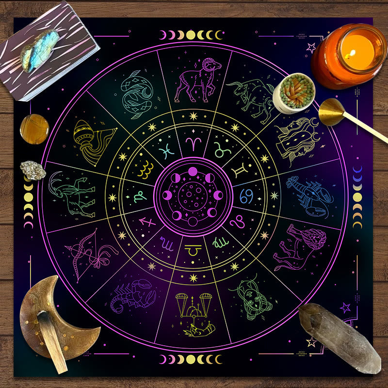 Olivenorma Constellations Zodiac Signs Divination Tarot Tablecloth - image 3