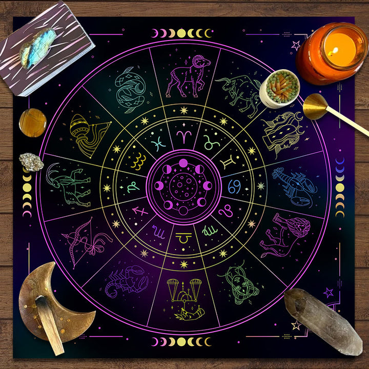 Olivenorma Constellations Zodiac Signs Divination Tarot Tablecloth - image 3