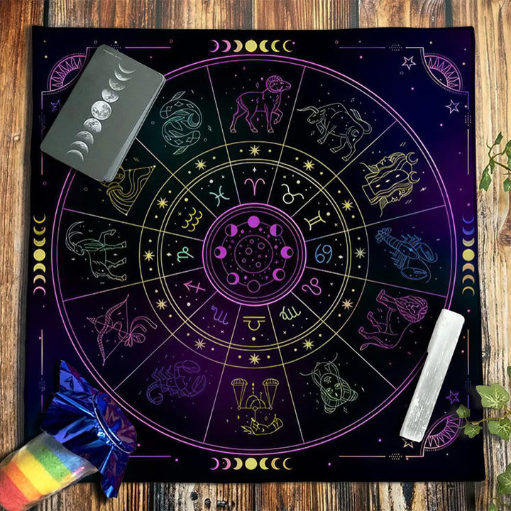 Olivenorma Constellations Zodiac Signs Divination Tarot Tablecloth - image 2