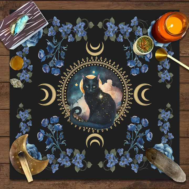 Olivenorma God Sign Cat Divination Tarot Tablecloth - image 0