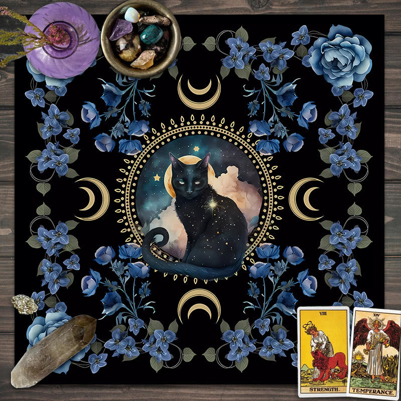 Olivenorma God Sign Cat Divination Tarot Tablecloth - image 1
