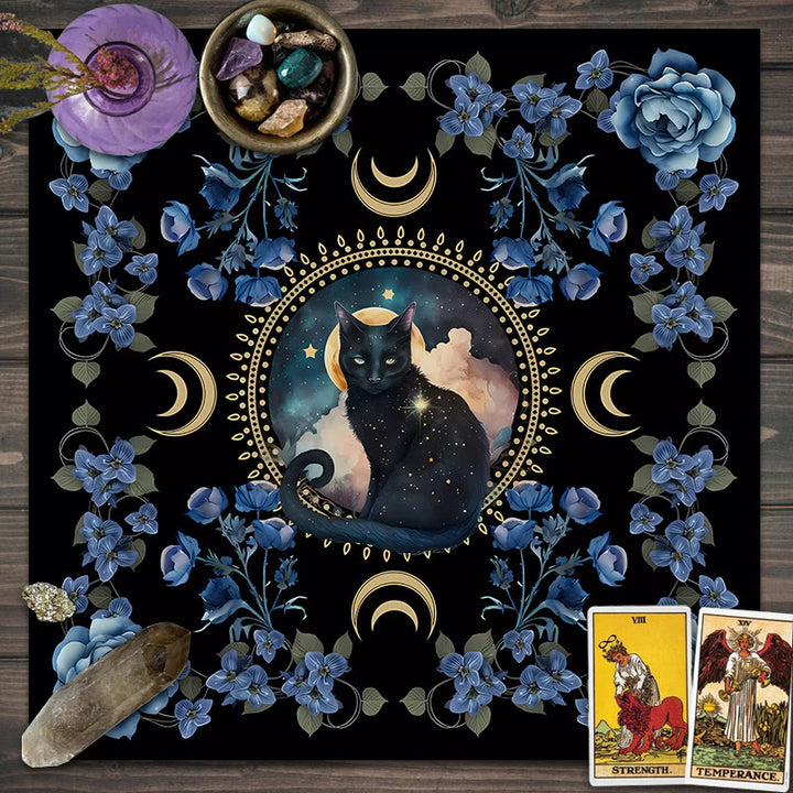 Olivenorma God Sign Cat Divination Tarot Tablecloth - image 1