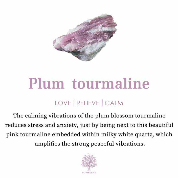 Olivenorma Plum Tourmaline Beaded Zodiac Heart Pendant Bracelet - image 15