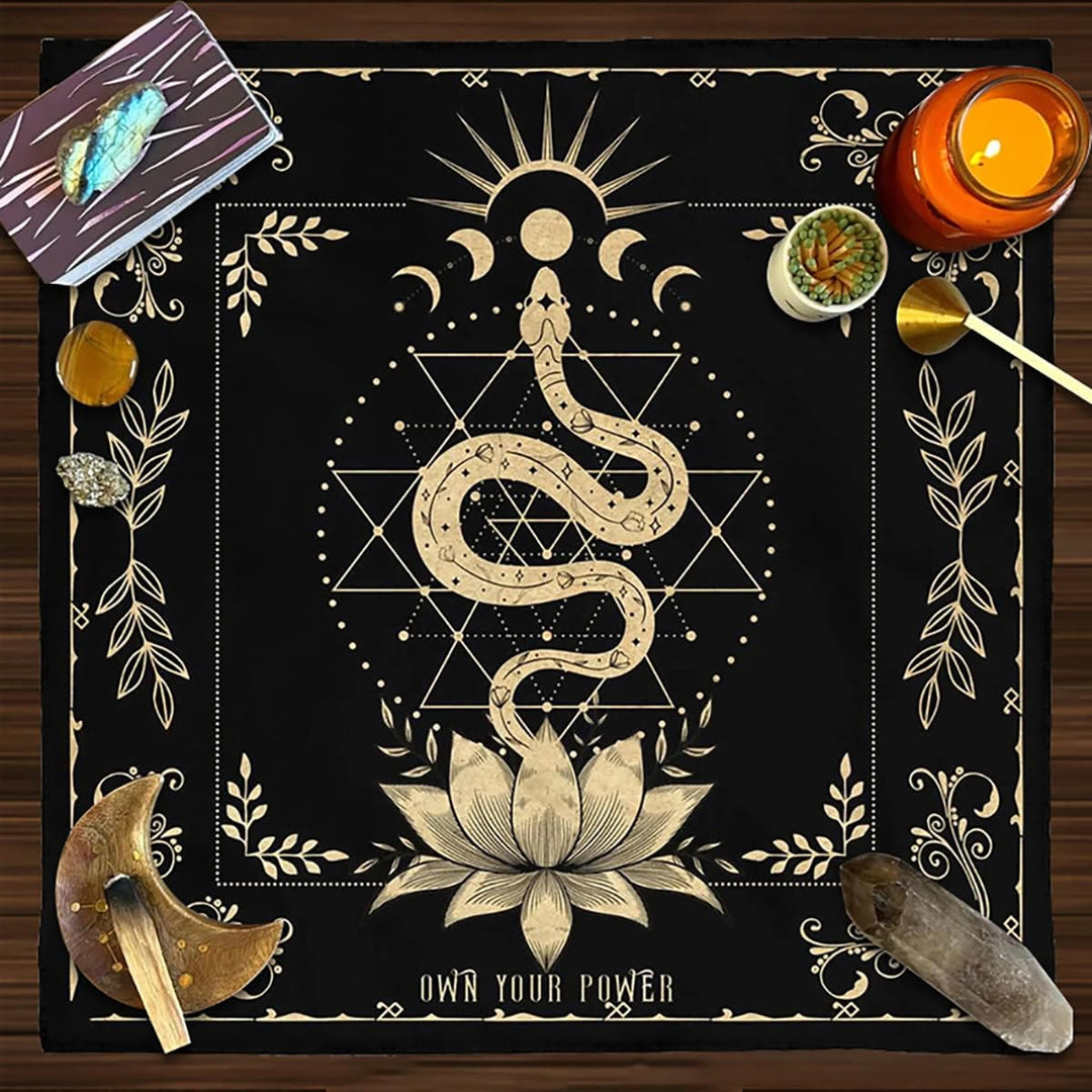 Olivenorma Snake Lotus Symbol Divination Tarot Tablecloth - image 4