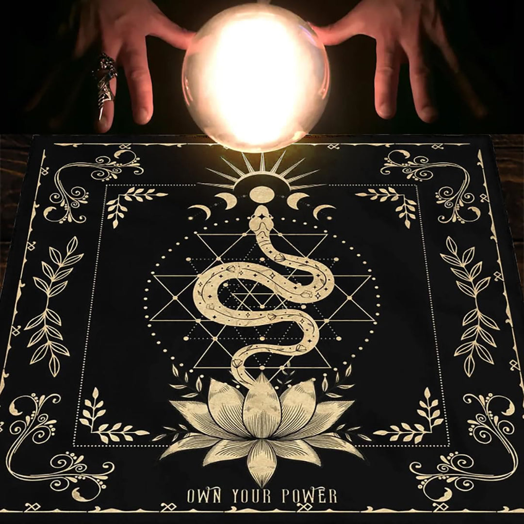 Olivenorma Snake Lotus Symbol Divination Tarot Tablecloth - image 2