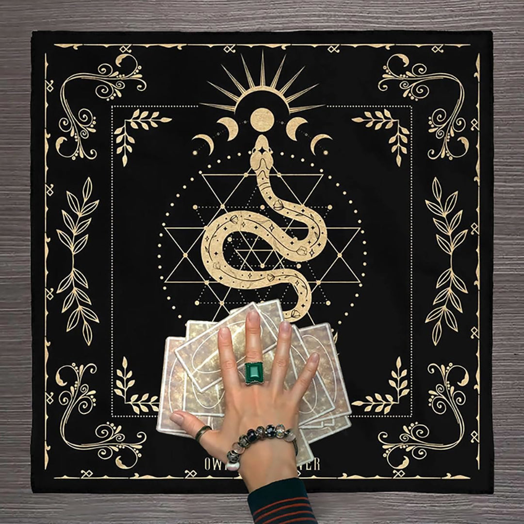 Olivenorma Snake Lotus Symbol Divination Tarot Tablecloth - image 3